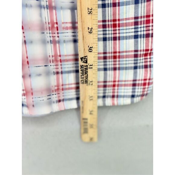 Vintage Y2K Tommy Hilfiger Womens Red Blue Plaid Sheath Mini Dress Size 4 - Picture 8 of 10